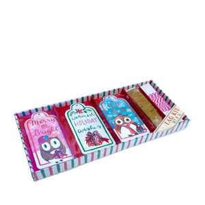 Punch Studio Owl Greetings Holiday Gift Tag Kit (31543), Set of 12